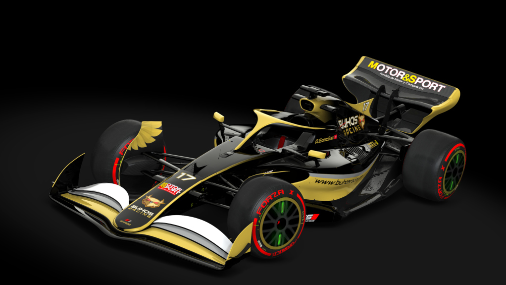 Formula Hybrid X 2022 EVO, skin Buhos_Racing_17_Alonso_Gonzalez